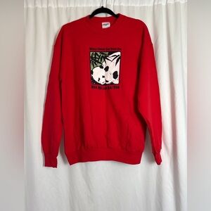 Vintage San Diego Zoo Sweatshirt Mens Large Hua Mei‎ Bai Yun Panda 90s Pullover